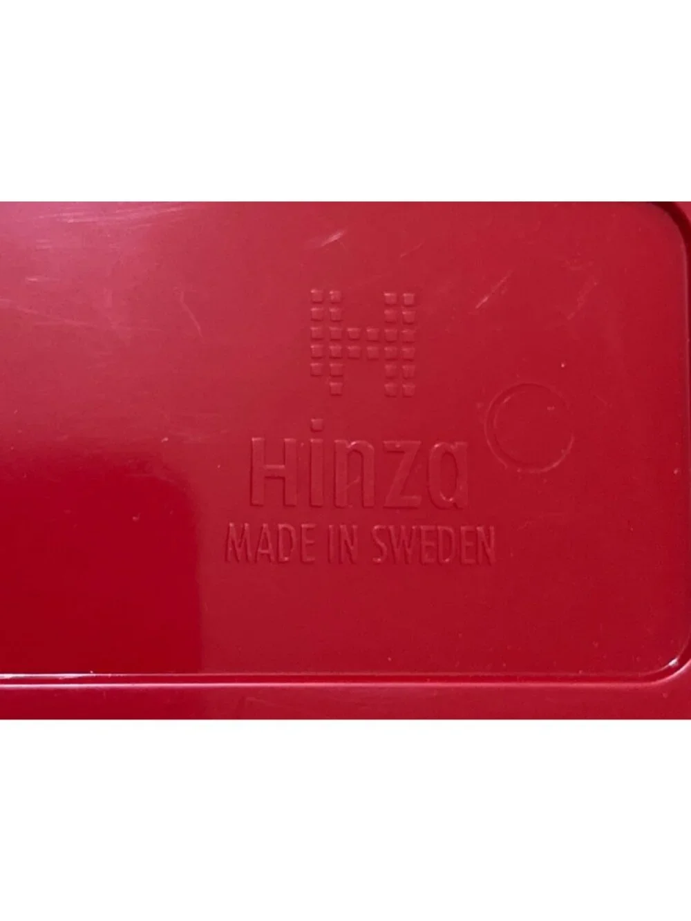 Hinza Red Swedish Plastic Tote Bag Made in Holland Retro Beach Shopping Bag USED